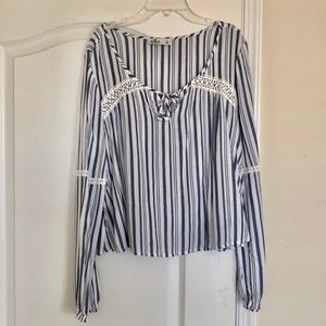 Bohemian Hollister Peasant Blouse